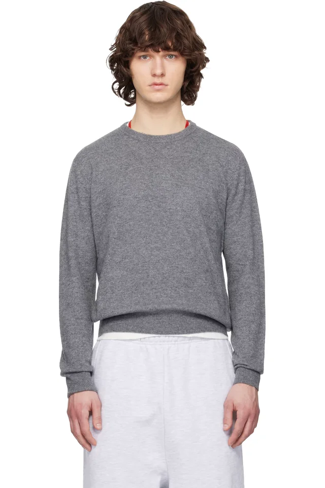 Entire Studios Gray Knit Crewneck Sweater, image 1 of 1 from SSENSE