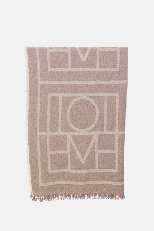 TOTEME Cashmere & Wool Monogram Scarf in Cashmere from VSP Consignment