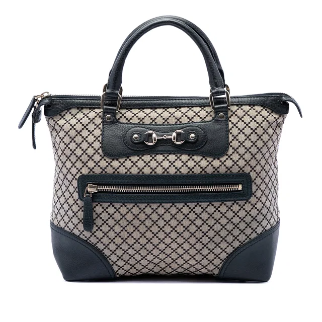 Beige Gucci Diamante Canvas Catherine Tote in Beige Canvas from Designer Revival