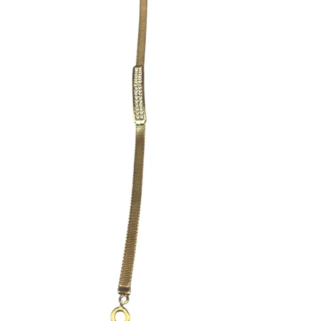 Dior Vintage Gold Tone Pave Rhinestone Bar Mesh Band in gold from Poshmark