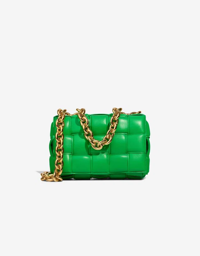 Bottega Veneta Cassette Lamb Green in Green Lambskin from SACLÀB