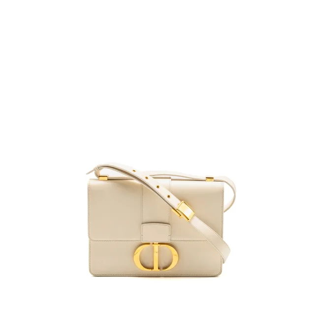 Dior Medium Montaigne 30 Bag Calfskin WhIte GHW in White Calfskin from EMIER