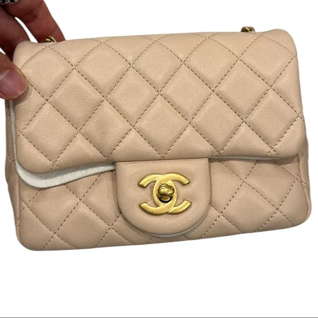 Chanel Beige Mini Classic Flap - Full Set in Beige from Luxury Promise