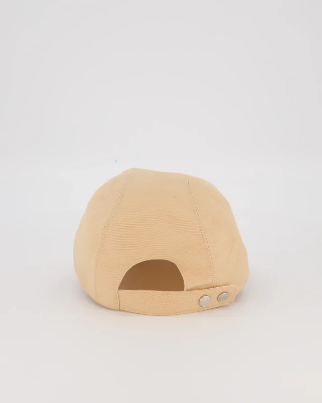 Hermès Beige Cotton Cap with Pink Medor Detail Size 56 in Beige Silk from Sellier, photo 5 of 9