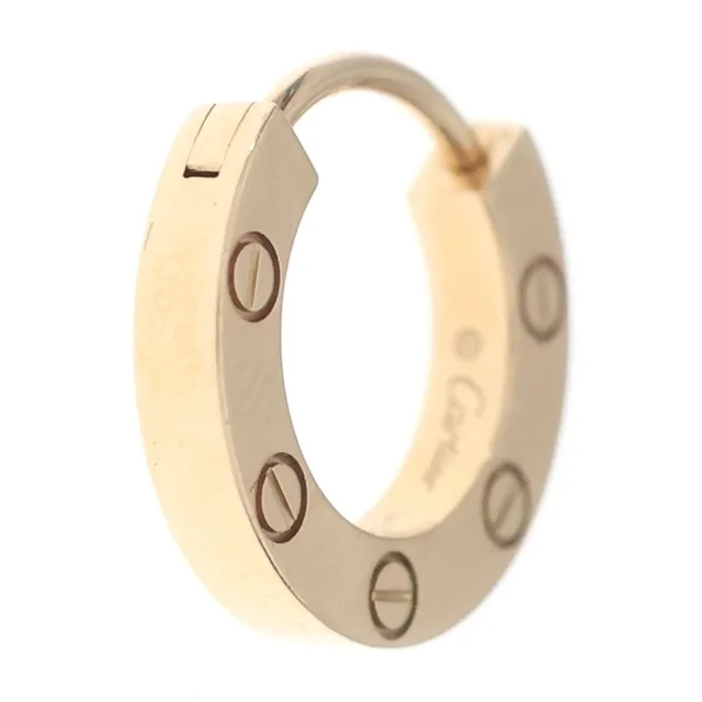 Cartier 18k Yellow Gold Love Single Earrings Hoop in Yellow from The Reluxe