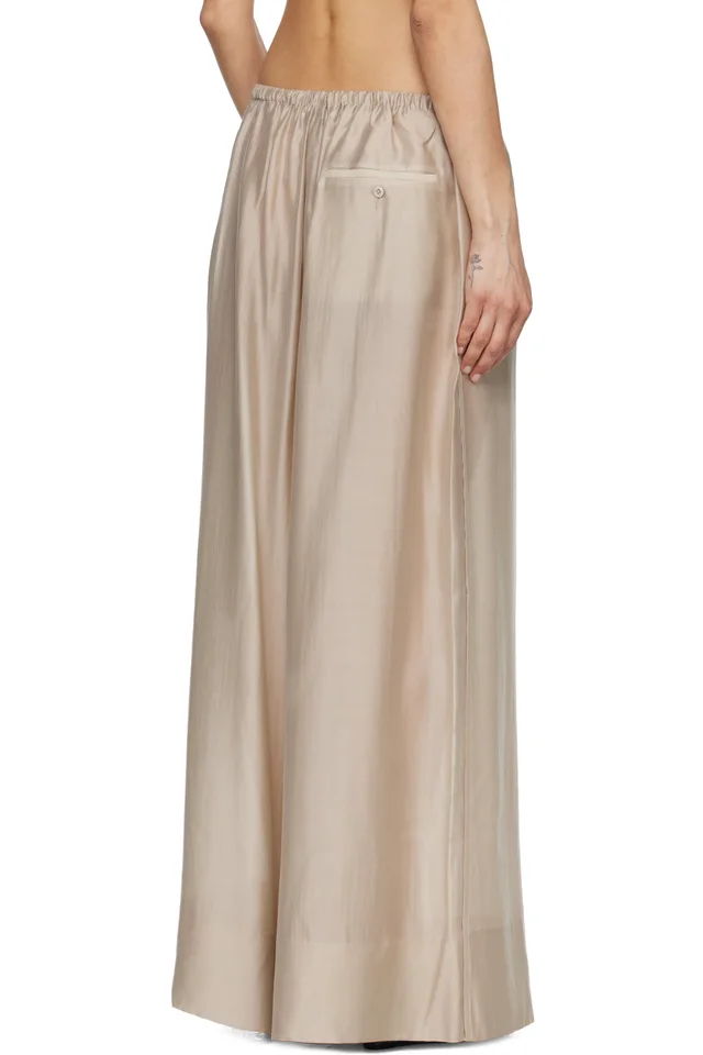 Entire Studios Beige Vento Wide Leg Trousers, photo 3 of 4 from SSENSE
