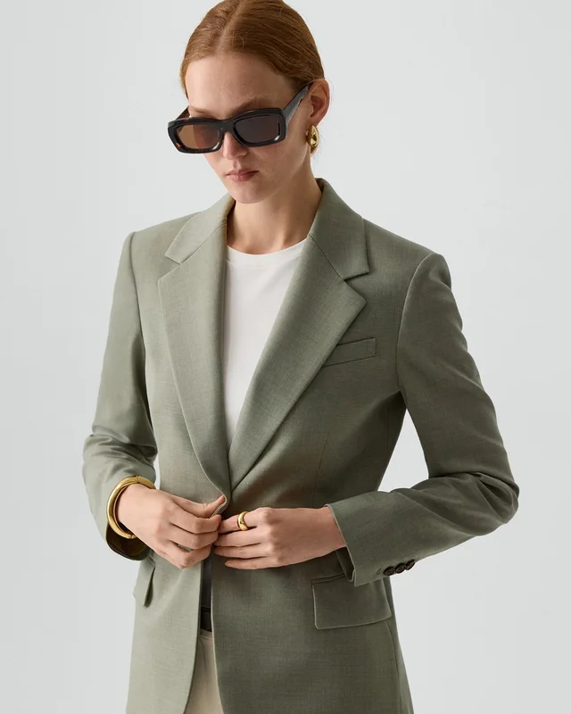 Theory Lynnia Blazer in Wool Gabardine, photo 5 of 7 from Theory