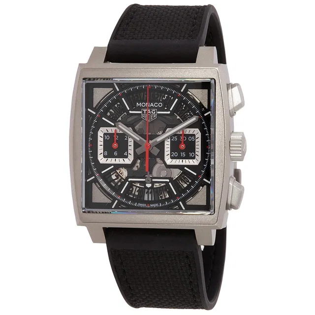 TAG Heuer Monaco Chronograph Automatic Black Dial Mens Watch CBL2183.FT6236 in black|gray from Jomashop.com