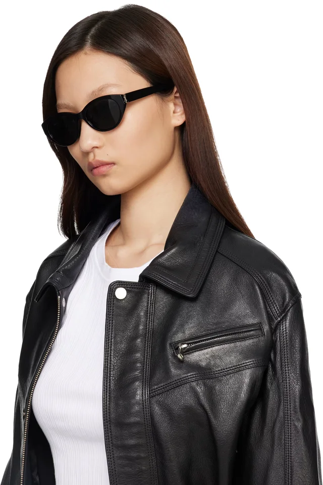 Saint Laurent Black SL M148 Sunglasses, photo 4 of 4 from SSENSE