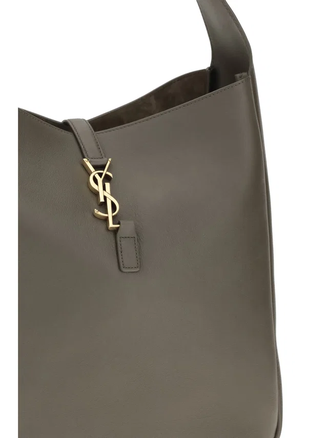 Saint Laurent Le 5 À 7 Shoulder Bag — Gray Calf Leather in Grey Calfskin from HEWI