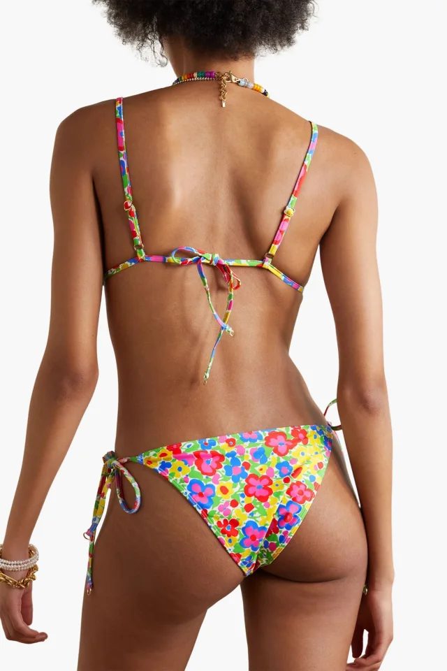 Faithfull Leo Floral-Print Bikini Briefs in Yellow, photo 3 of 7 from THE OUTNET