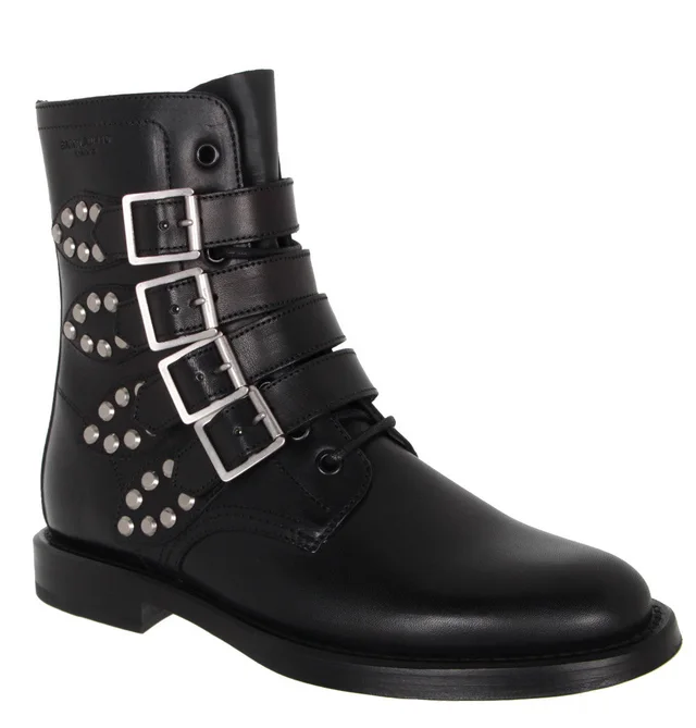 SAINT LAURENT Multi Buckle Ranger Boots, Black from Cultstatus, photo 1 of 1
