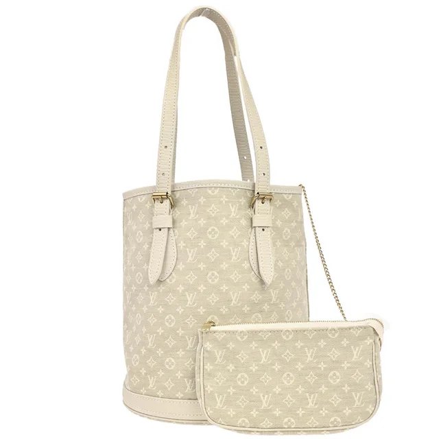Louis Vuitton Monogram Mini Lin Bucket PM Tote Handbag M95316 in Canvas from AMORE Vintage Tokyo