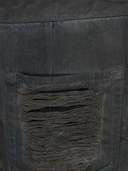Rick Owens DRKSHDW Shorts with ripped details in 100% Cotton, photo 4 of 5 from LUISAVIAROMA