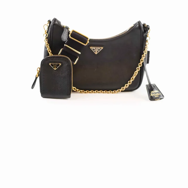 Prada Re-edition Leather Black from The Purse Affair