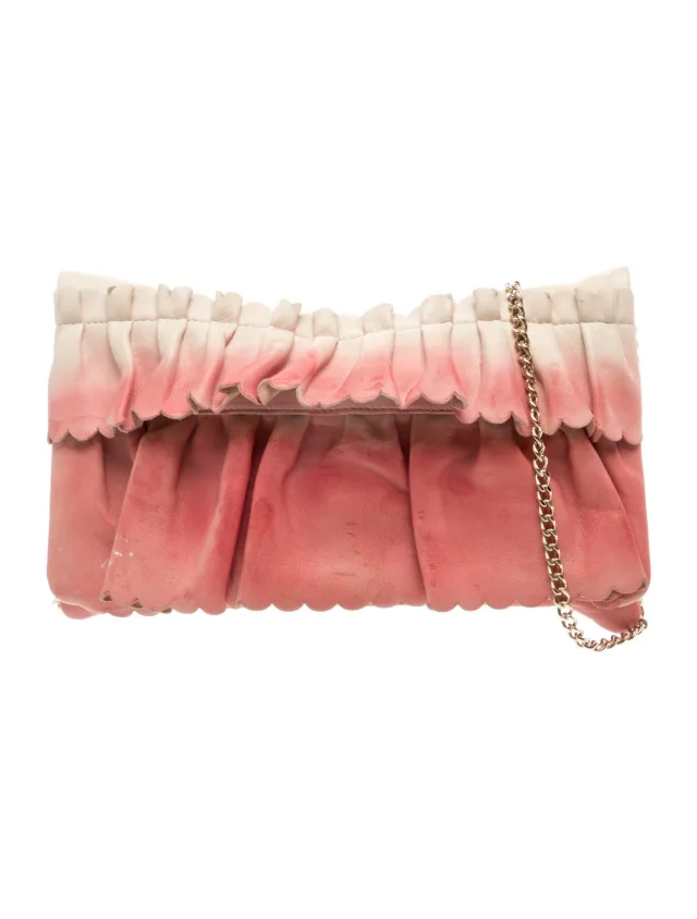 Red Valentino Leather Clutch in pink Leather from The RealReal