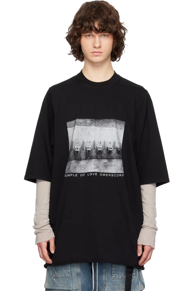 Black Temple Jumbo S/S T-shirt, image 1 of 1 from SSENSE