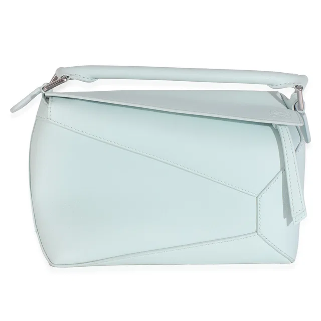 Loewe Blue Iceberg Classic Calfskin Small Puzzle Edge Bag Leather Handbag in Blue Calfskin from HEWI