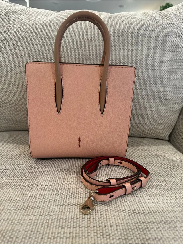 Chrsitian Louboutin Paloma Small Tote in brown|pink|neutral Leather from Poshmark