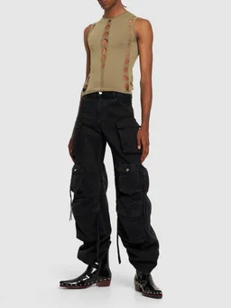 Dion Lee Sleeveless T-shirt with cut-out details in 100% Wool, photo 2 of 5 from LUISAVIAROMA