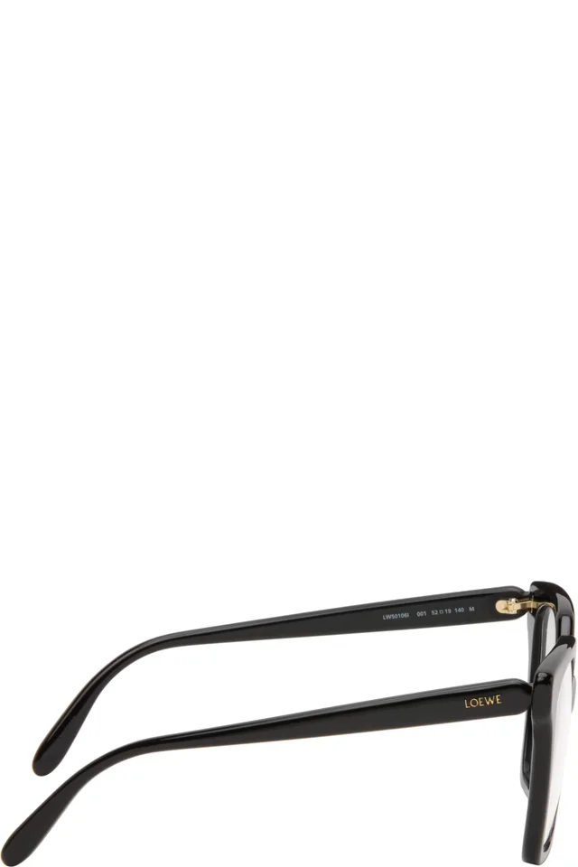 LOEWE Black Slim Glasses, photo 2 of 3 from SSENSE