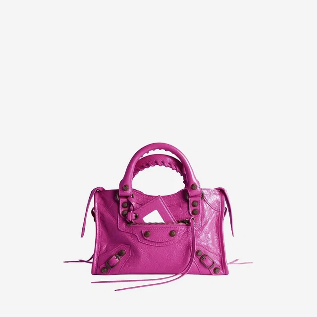 Balenciaga Top Handle Bag — Purple Lambskin Leather in Purple Lambskin from HEWI