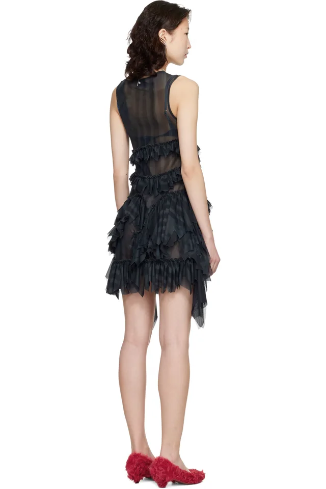 Collina Strada Black Nettle Minidress, photo 3 of 4 from SSENSE