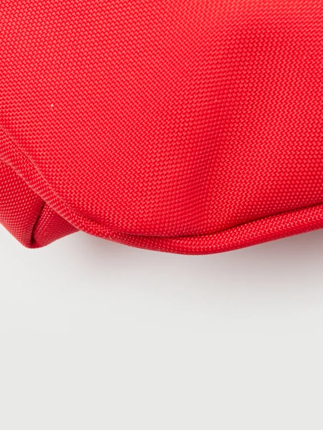 Balenciaga Red Recycled Nylon Logo Embroidered Wheel Belt Bag in Red Nylon from Yoogis, photo 5 of 13