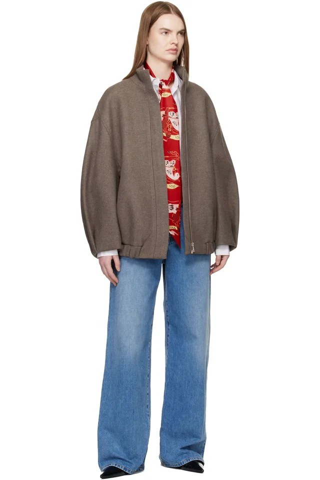 Burberry Red Skinny Watercolour EKD Silk Scarf, photo 2 of 2 from SSENSE