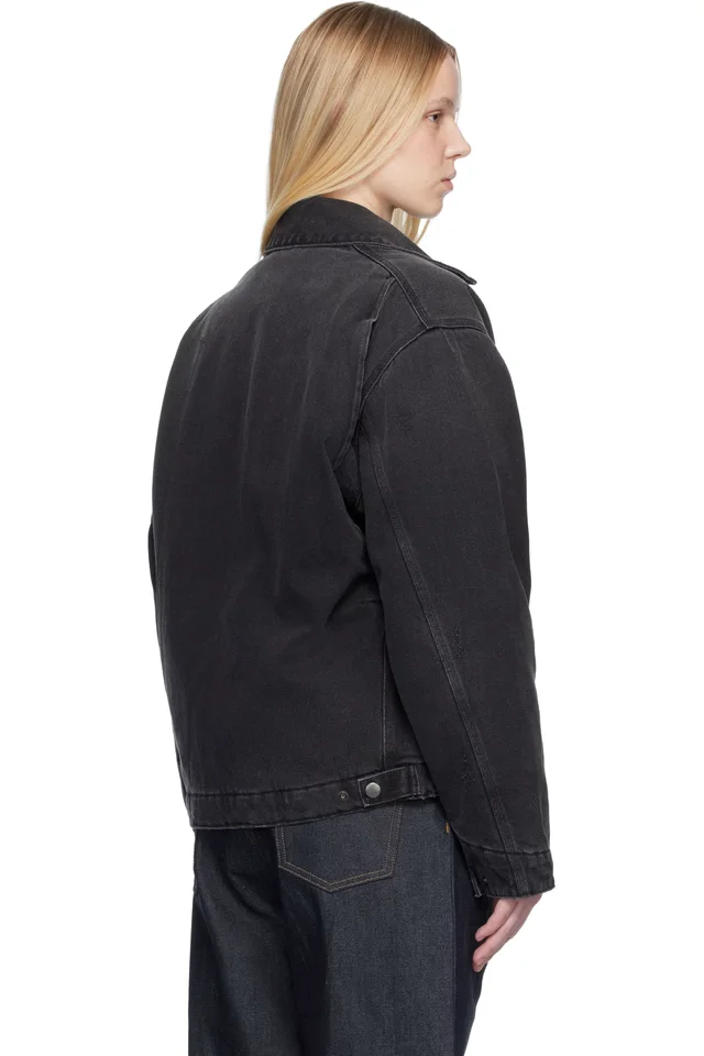 Carhartt Work In Progress Black OG Detroit Denim Jacket, photo 3 of 4 from SSENSE