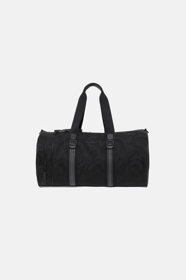 Burberry Jacquard Mono Barrel Bag in Leather from VSP Consignment