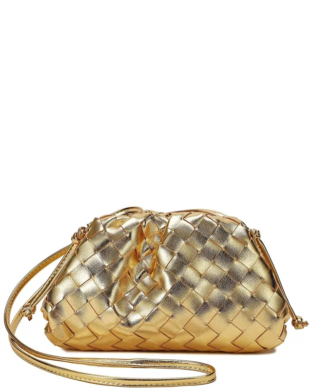 Tiffany & Fred Paris Woven Metallic Leather Pouch, image 1 of 1 from Rue La La