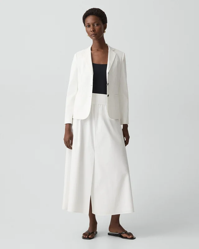 Theory Shrunken Three-Button Blazer in Good Linen, photo 6 of 6 from Theory
