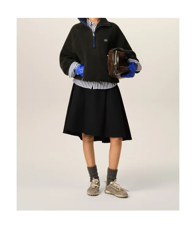 Ami Paris AMI High-Low Flared Skirt, photo 5 of 6 from SENSER