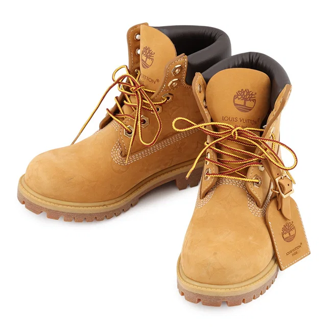 Louis Vuitton Timberland Collaboration 6-Inch Premium Boots BrownFA0264 Leather suede Size 3 1/2 in Suede from GALLERY RARE