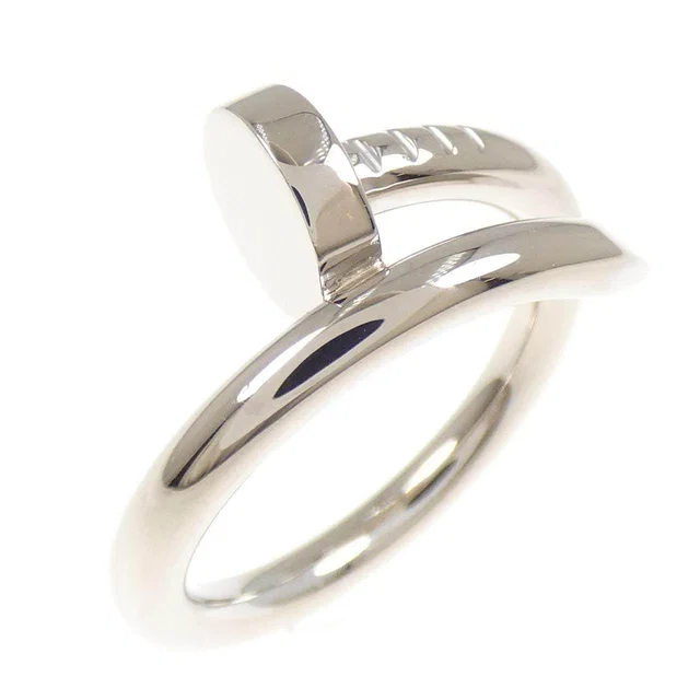 Cartier Juste Un Clou 18K White Gold Ring Size 12 in White from LuxUness