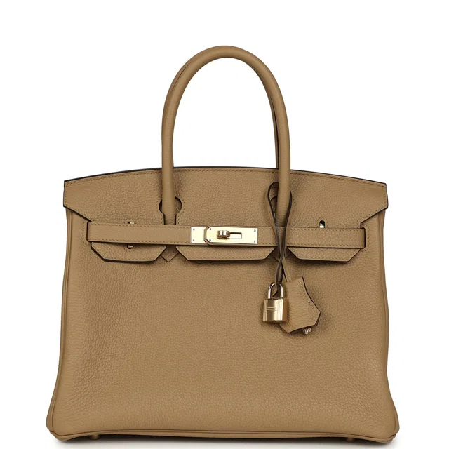 Hermès Birkin 30 Poussiere Togo Permabrass Hardware in Togo leather from Madison Avenue Couture