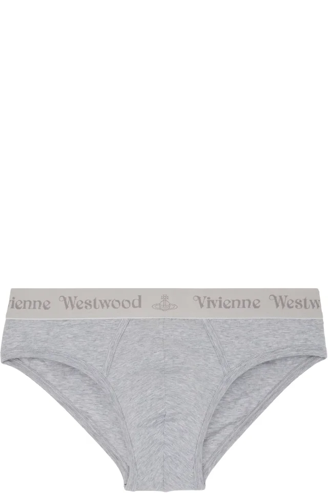Vivienne Westwood Two-Pack Gray Cotton Briefs, photo 2 of 3 from SSENSE