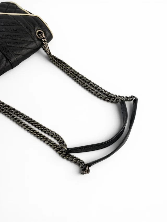 Saint Laurent Medium Monogram Triquilt Envelope Flap from Season 2 Consign, photo 6 of 10