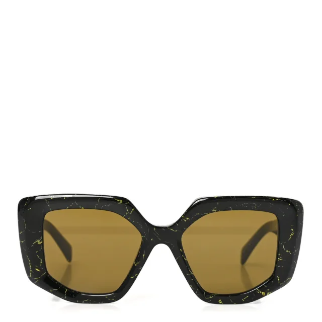Prada Acetate Symbole Sunglasses SPR 14Z Black Marble in Black from FASHIONPHILE, photo 2 of 7