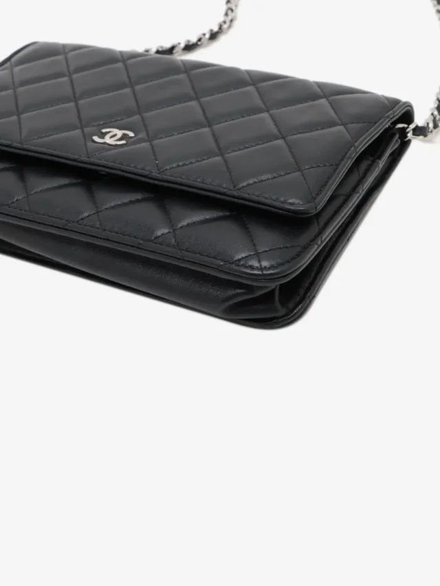 Chanel Black 2020 lambskin quilted Wallet on Chain in Black Lambskin from Sign of the Times, photo 16 of 16