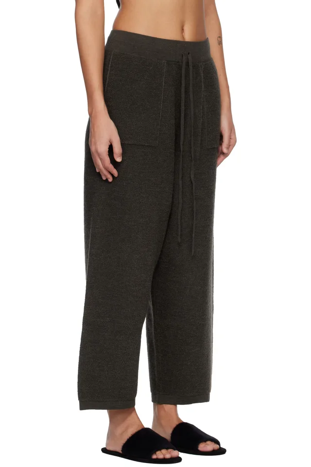 Lauren Manoogian Gray Fine Terry Lounge Pants, photo 2 of 4 from SSENSE