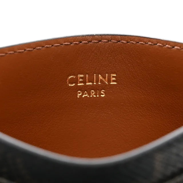 Celine Triomphe Canvas Triomphe Card Holder Tan in Brown Canvas from FASHIONPHILE, photo 6 of 8