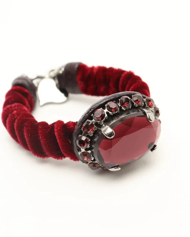 Miu Miu Rhinestone Bracelet in Velvet from A Retro Tale, photo 6 of 6