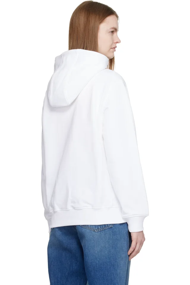 Casablanca Off-White Crystal Warped Logo Hoodie, photo 3 of 4 from SSENSE