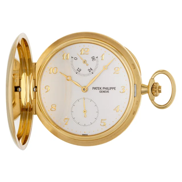 Patek Philippe Hunter Pocket Watch 48mm 983J-001 in Yellow Gold from Gray And Sons