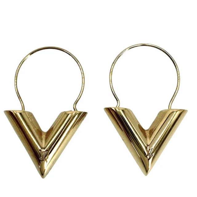 Louis Vuitton Earrings Essential Hoop Small Simple Gold in Gold from The Reluxe