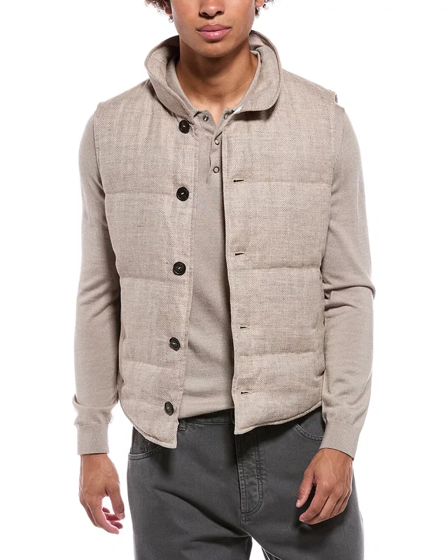 Brunello Cucinelli Linen, Wool & Silk-Blend Vest, image 1 of 1 from Gilt