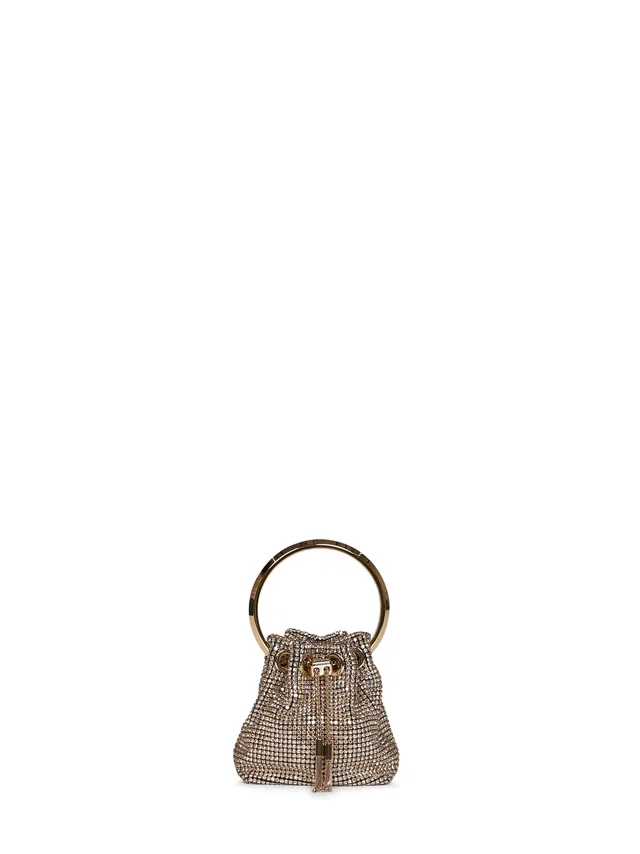 Jimmy Choo Micro Bon Mini Bag — Gold Nylon in Gold Nylon from HEWI