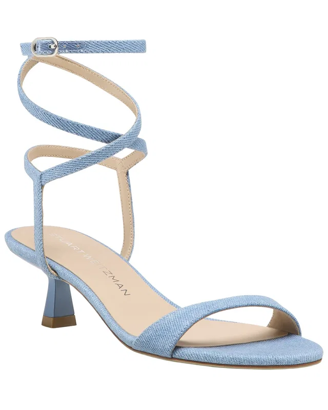 Stuart Weitzman Nudist Wrap 50 Denim Sandal, image 1 of 1 from Rue La La